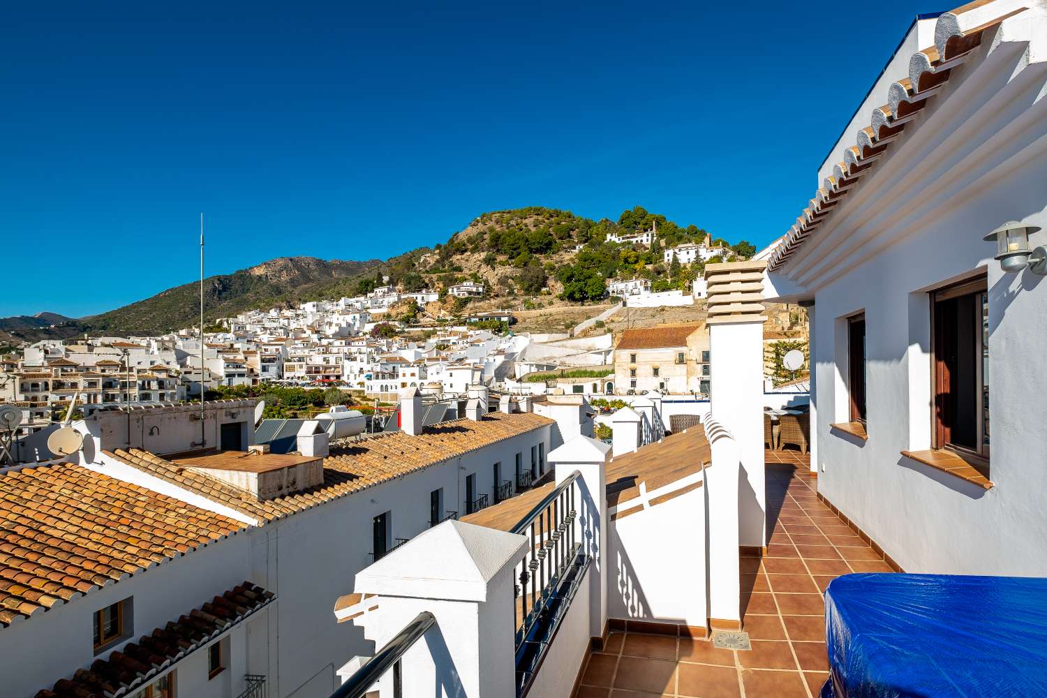 Schöne Wohnung mit spektakulärem Blick über Frigiliana und die Berge